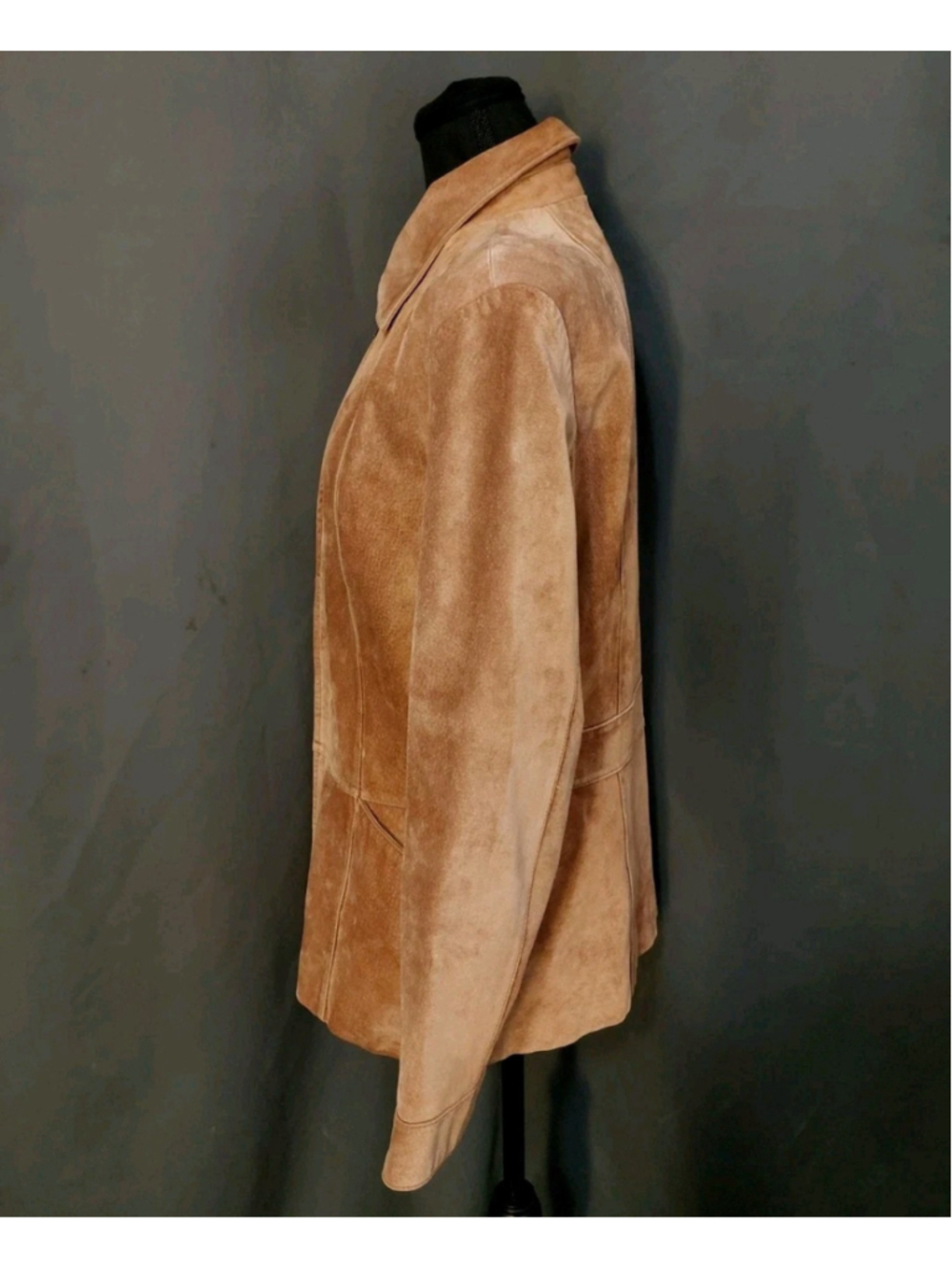 Bernardo For Nordstrom Genuine Leather Camel Zip Up Women’s Jacket Coat Medium - Picture 3 of 16